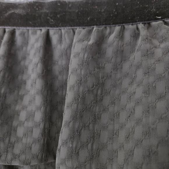 Massimo Dutti Skirt Black Tiered Ruffle with velvet waist Style 5203 Size Medium - Picture 4 of 8
